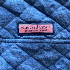 Quilted Blue Vineyard Vines 1/4 zip sweater